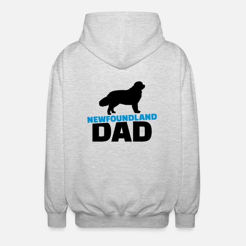 Newfoundland Dad - Unisex Hooded Jacket - light heather grey