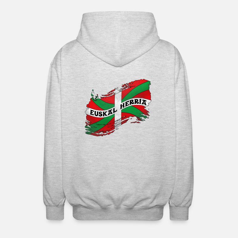 Drapeau Basque - Veste à capuche unisexe - gris clair chiné