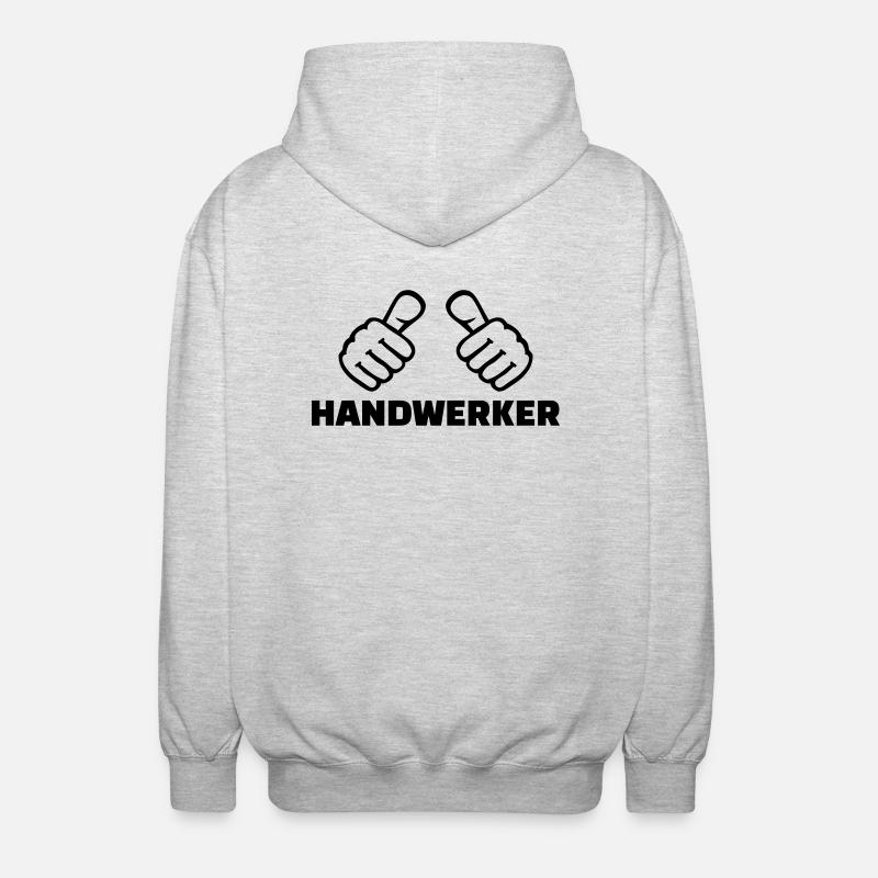 Handwerker - Unisex Kapuzenjacke - Hellgrau meliert