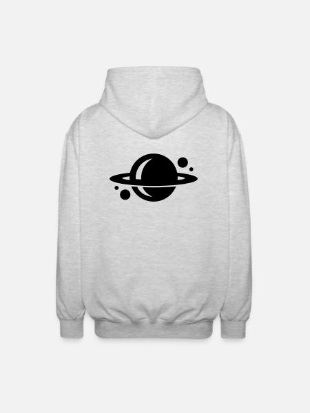 planet - Unisex Kapuzenjacke - Hellgrau meliert