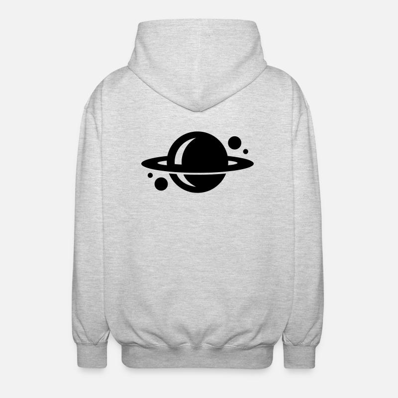 planète - Veste à capuche unisexe - gris clair chiné