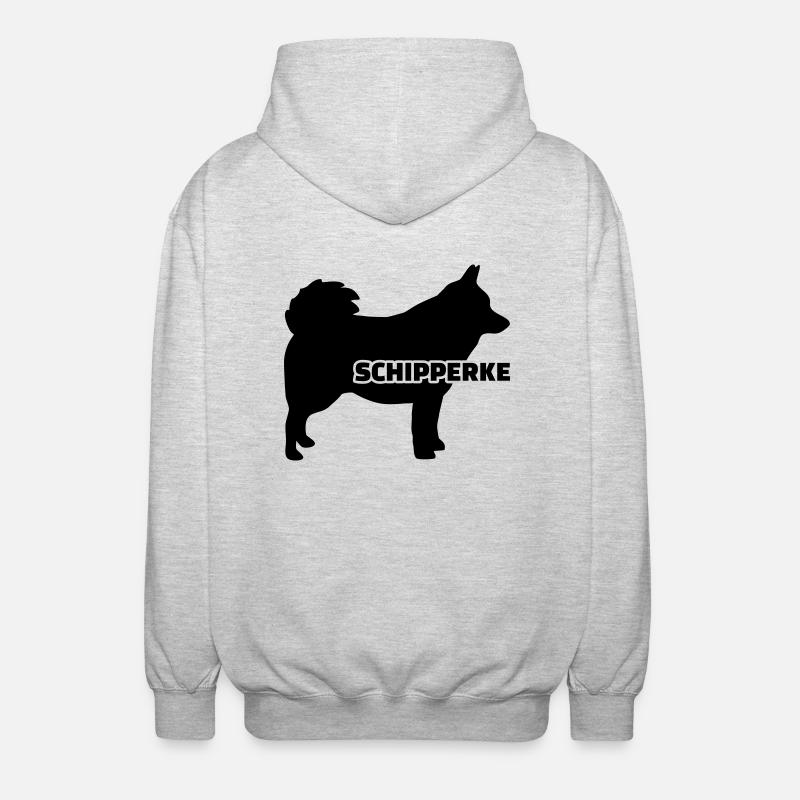 Schipperke - Veste à capuche unisexe - gris clair chiné