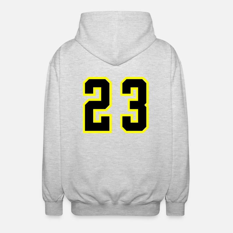 Maillot à 23 numéros - Veste à capuche unisexe - gris clair chiné