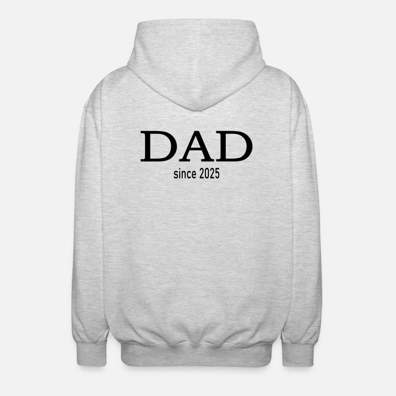 dad since 2025 - Unisex Kapuzenjacke - Hellgrau meliert