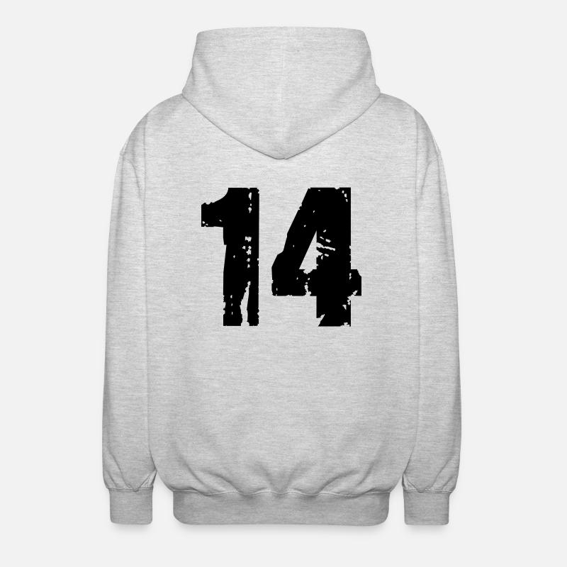 14 - Veste à capuche unisexe - gris clair chiné