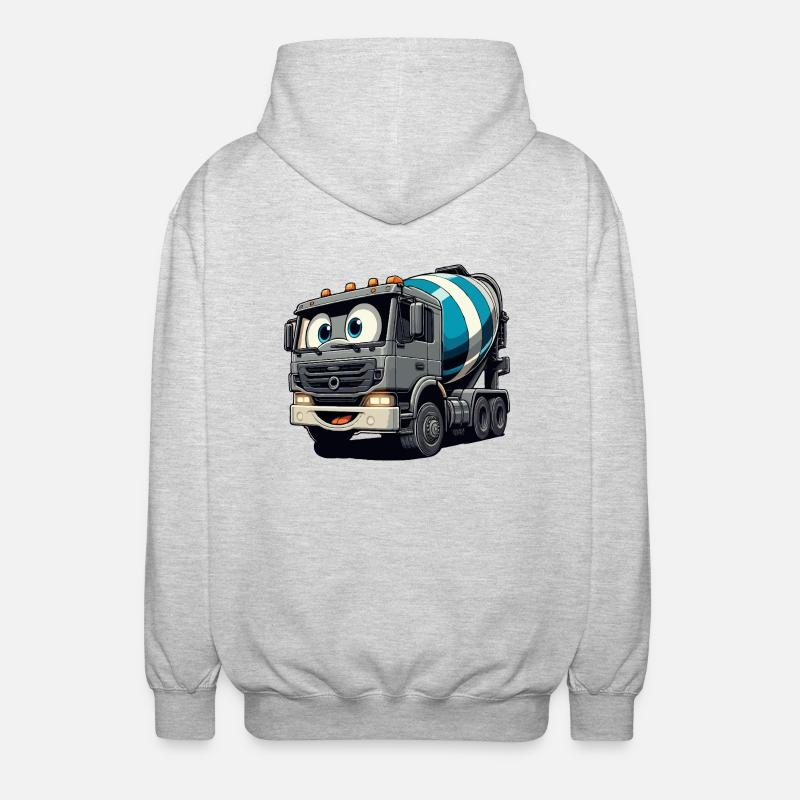 Zementmischer Junior - Unisex Kapuzenjacke - Hellgrau meliert