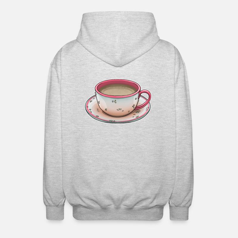 Tasse Kaffee - Unisex Kapuzenjacke - Hellgrau meliert