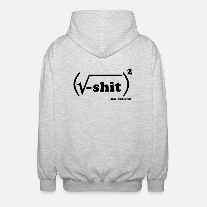 Shit is real - Unisex Kapuzenjacke - Hellgrau meliert