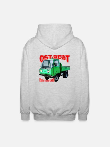 Multicar M25 bunt - Unisex Kapuzenjacke - Hellgrau meliert