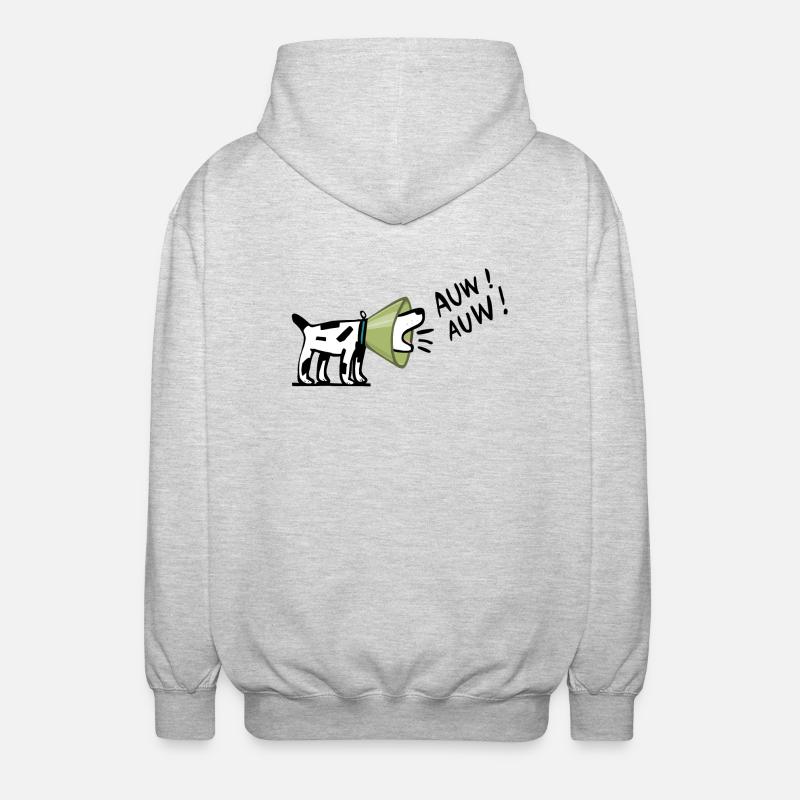 Hund - Unisex Kapuzenjacke - Hellgrau meliert