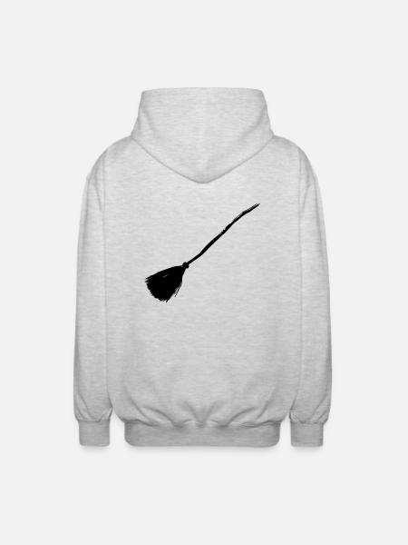 Hexenbesen - Unisex Kapuzenjacke - Hellgrau meliert
