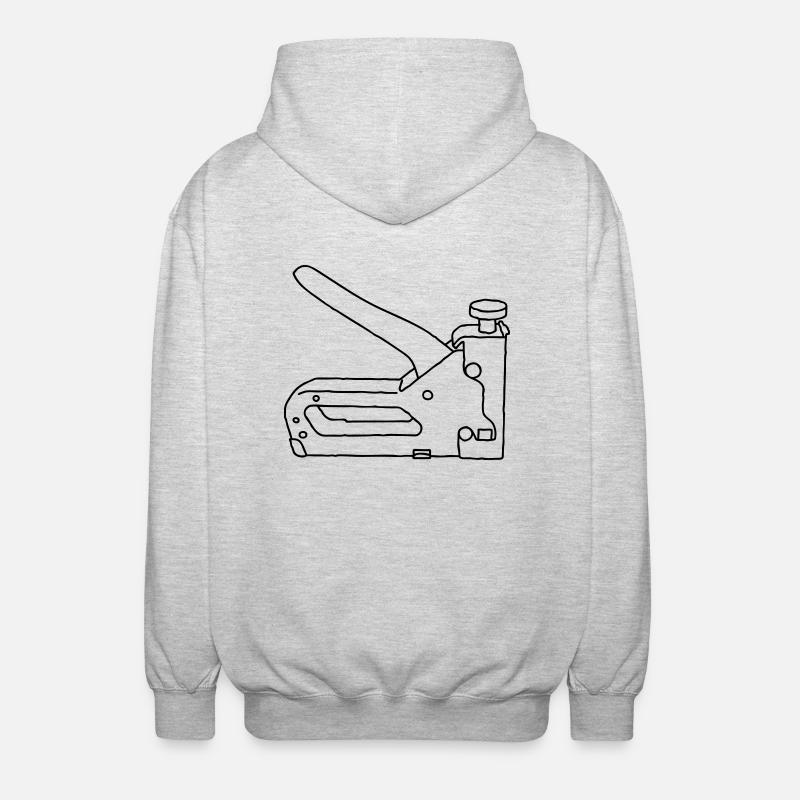 TACKER STAPLE GUN - Unisex Hooded Jacket - light heather grey