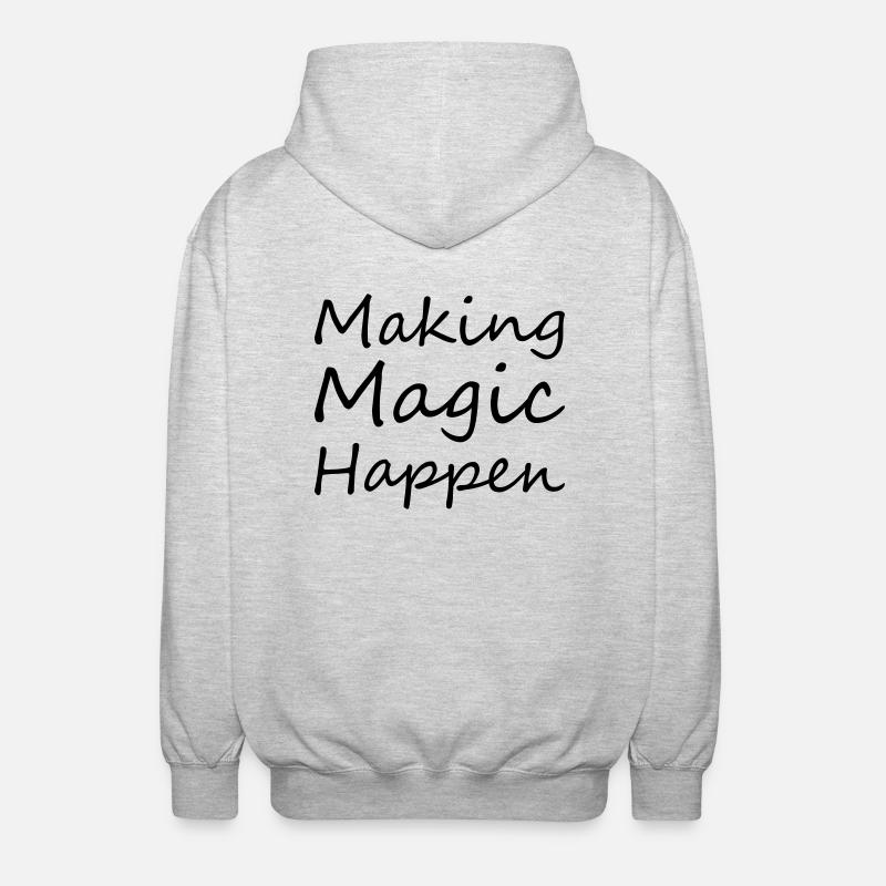 Making MagicHappen - Unisex Kapuzenjacke - Hellgrau meliert