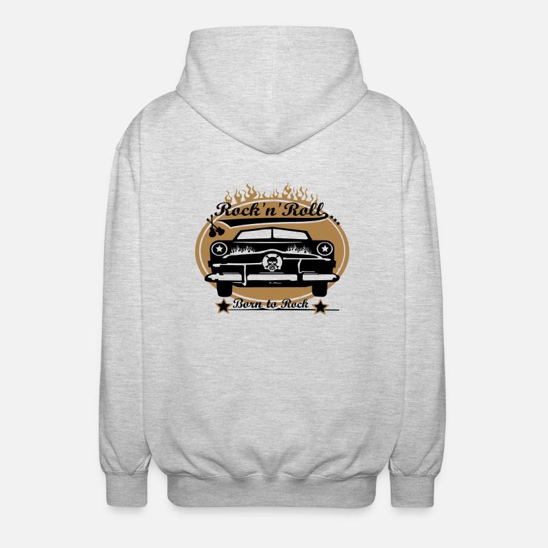 Born to Rock - Unisex Hooded Jacket - light heather grey