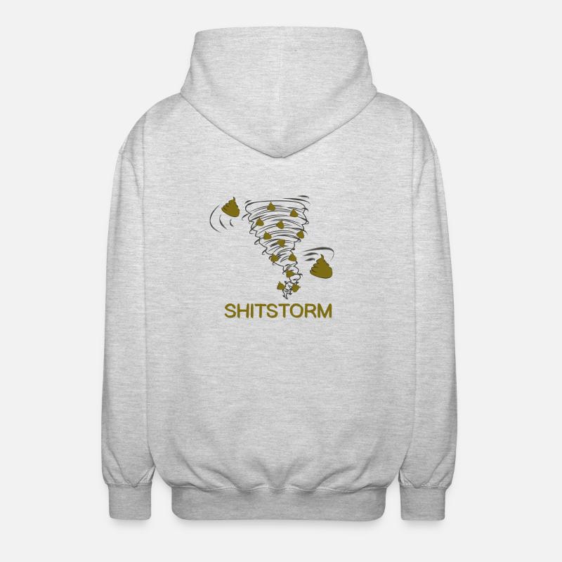 Shitstorm Comic literally - Unisex Kapuzenjacke - Hellgrau meliert