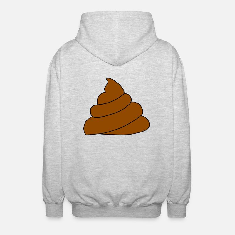Shit Kacke Kot Scheiße - Unisex Kapuzenjacke - Hellgrau meliert