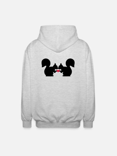 Squirrel - Unisex Hooded Jacket - light heather grey