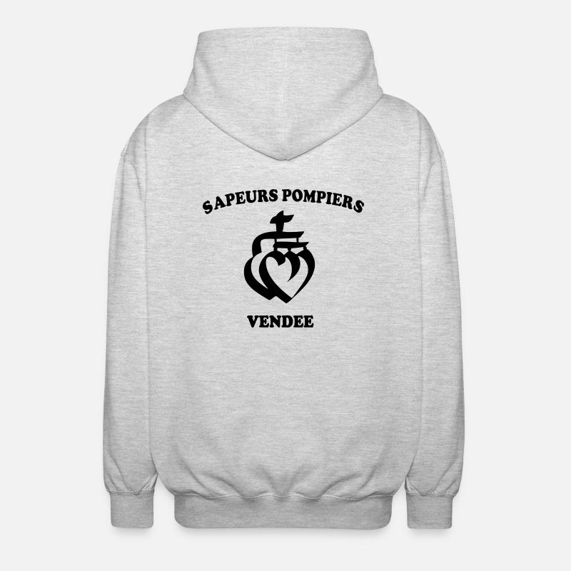 Pompier de vendée - Veste à capuche unisexe - gris clair chiné