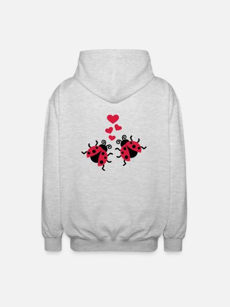 Ladybug - Unisex Hooded Jacket - light heather grey