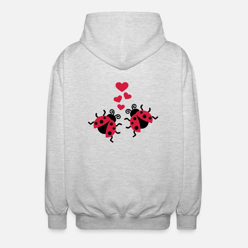 Coccinelle - Veste à capuche unisexe - gris clair chiné