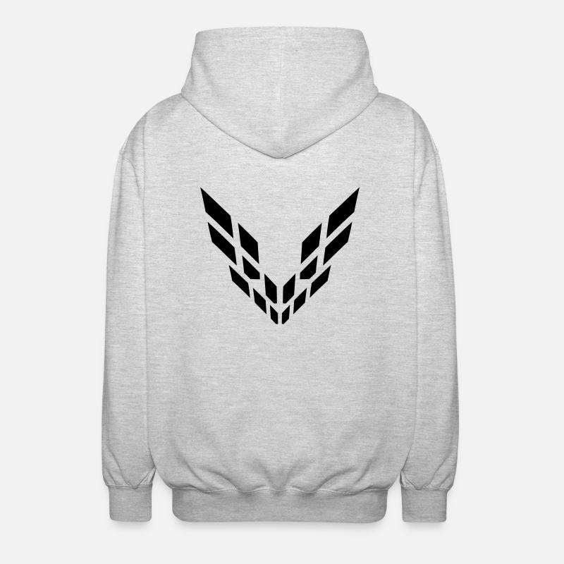Abstract pattern design - Unisex Hooded Jacket - light heather grey