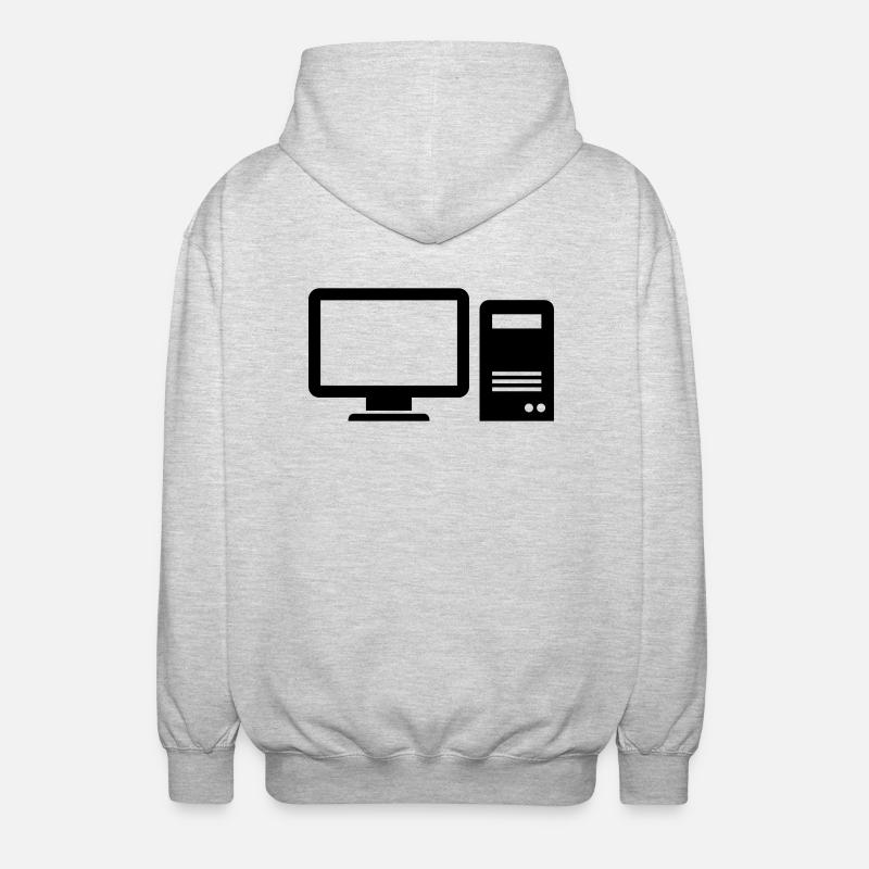 Ordinateur - Veste à capuche unisexe - gris clair chiné