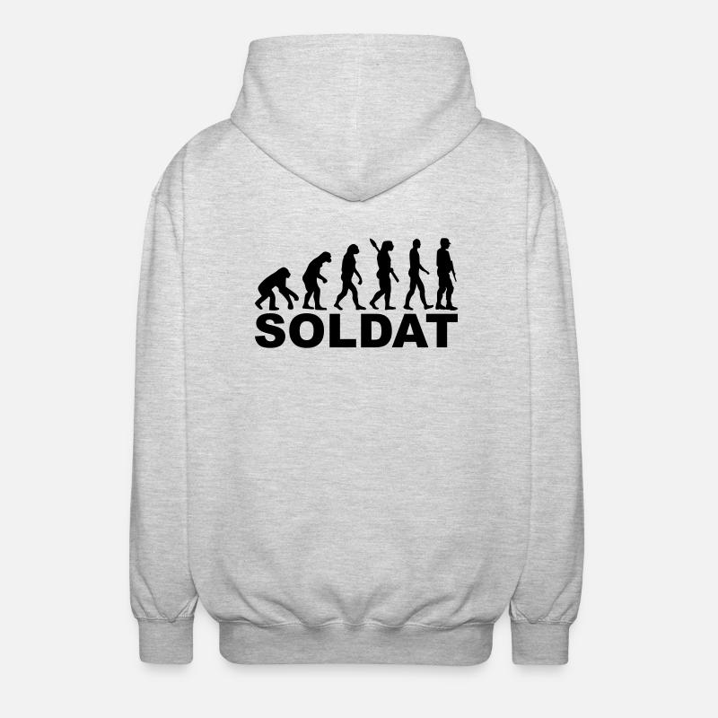 Soldat - Unisex Kapuzenjacke - Hellgrau meliert