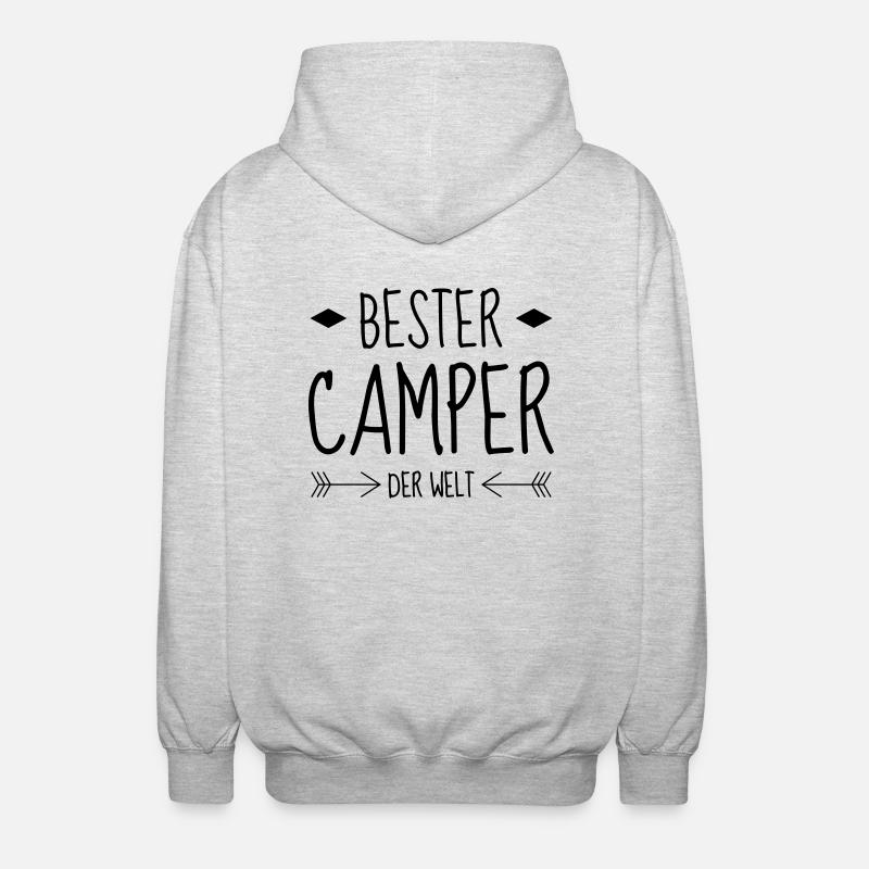 camping / campeur / campeuse / scout - Veste à capuche unisexe - gris clair chiné