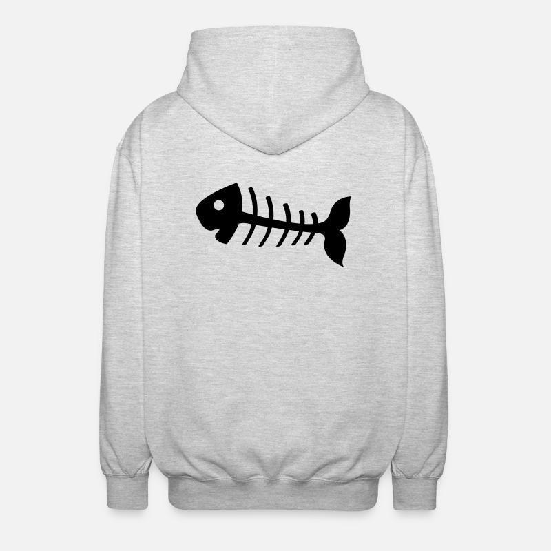 fischgraete - Veste à capuche unisexe - gris clair chiné