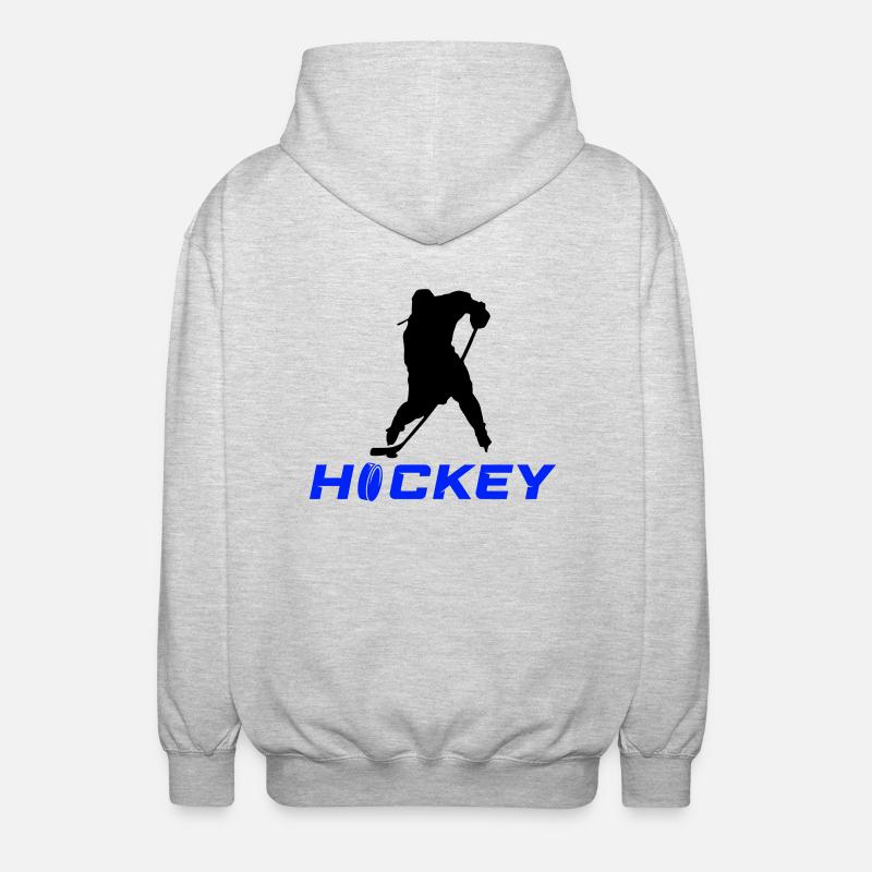 Joueurs de hockey sur glace - Veste à capuche unisexe - gris clair chiné