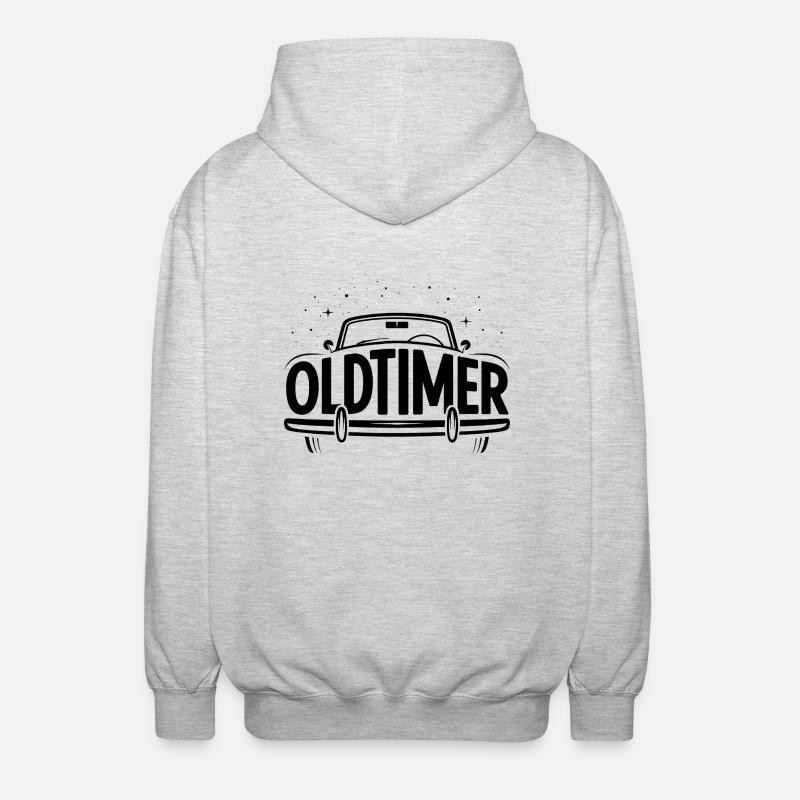 Oldtimer - Logo de voiture cool - Veste à capuche unisexe - gris clair chiné
