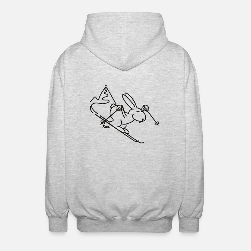 Skihase - Unisex Hooded Jacket - light heather grey