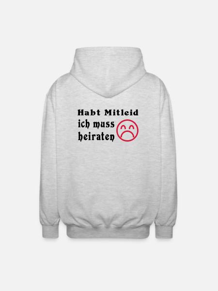 wedding - Unisex Hooded Jacket - light heather grey