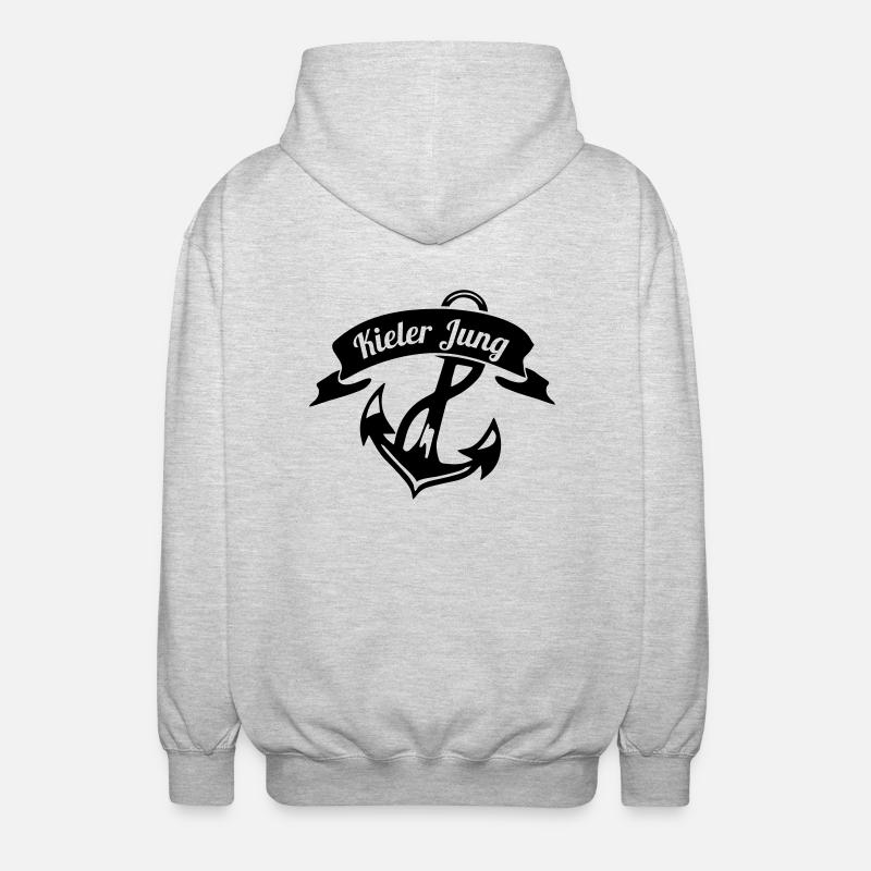 KielerJung - Unisex Kapuzenjacke - Hellgrau meliert