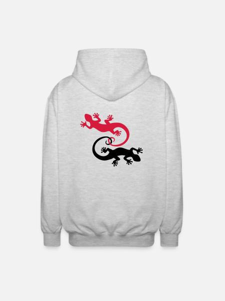 BALI - GECKO TWINS - Unisex Hooded Jacket - light heather grey