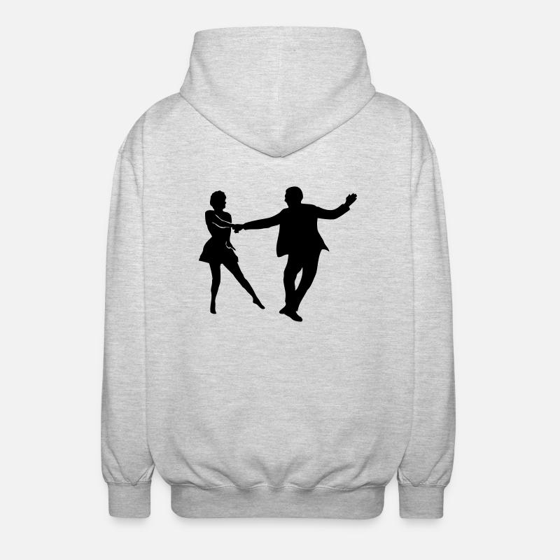west coast swing dancer - Unisex Kapuzenjacke - Hellgrau meliert