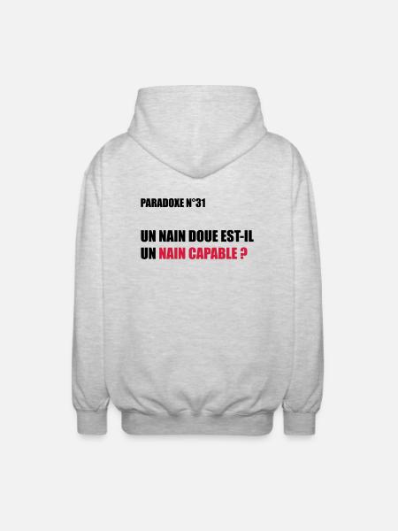 PARADOXE nain - Veste à capuche unisexe - gris clair chiné