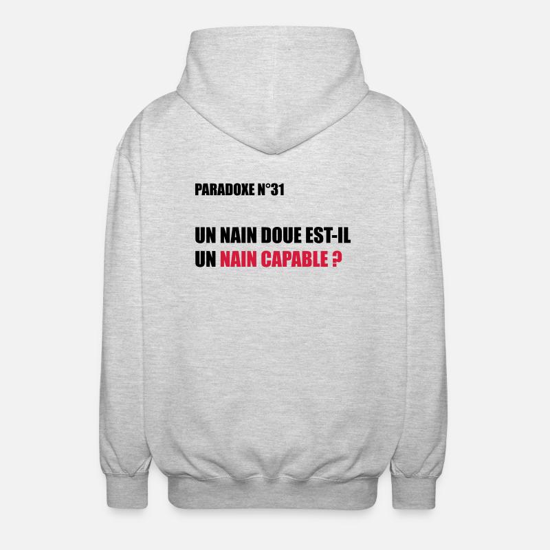 PARADOXE nain - Veste à capuche unisexe - gris clair chiné