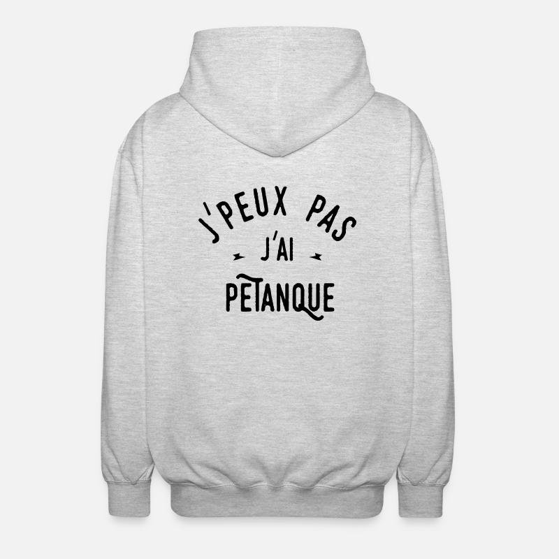 j'peux pas j'ai pétanque - Veste à capuche unisexe - gris clair chiné