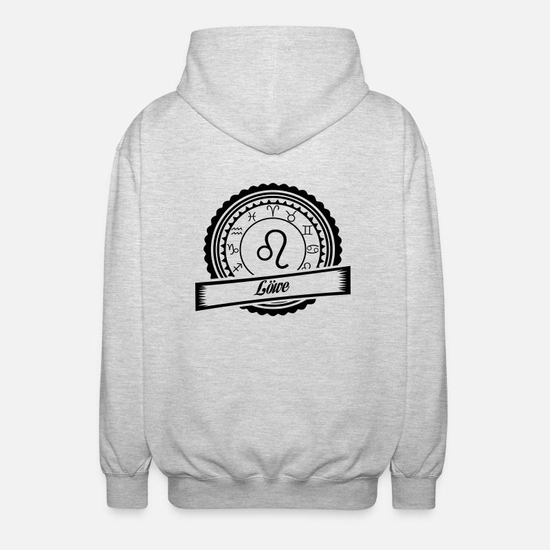 Mein Sternzeichen ist - Löwe - Unisex Kapuzenjacke - Hellgrau meliert