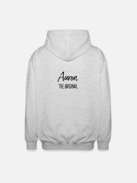Aaron - Unisex Kapuzenjacke - Hellgrau meliert