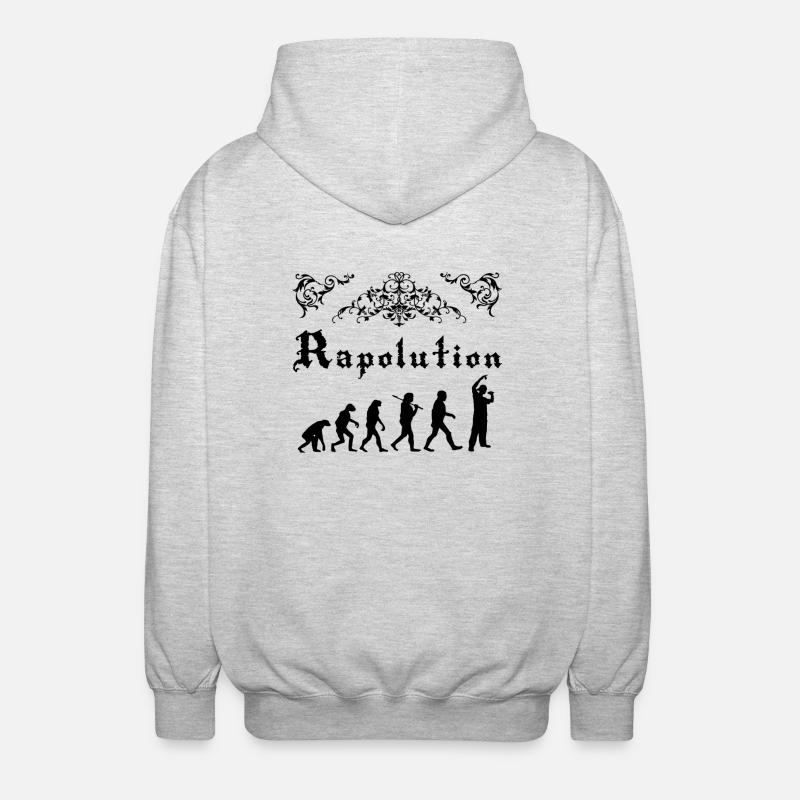 Rap Evolution - Unisex Kapuzenjacke - Hellgrau meliert