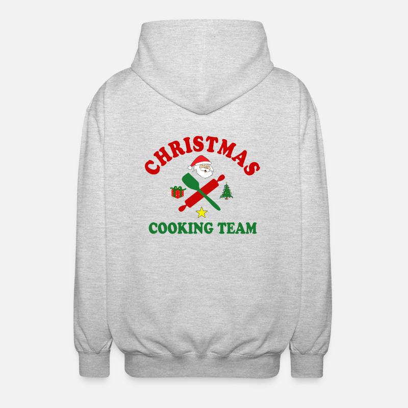 Christmas Cooking Team - Veste à capuche unisexe - gris clair chiné
