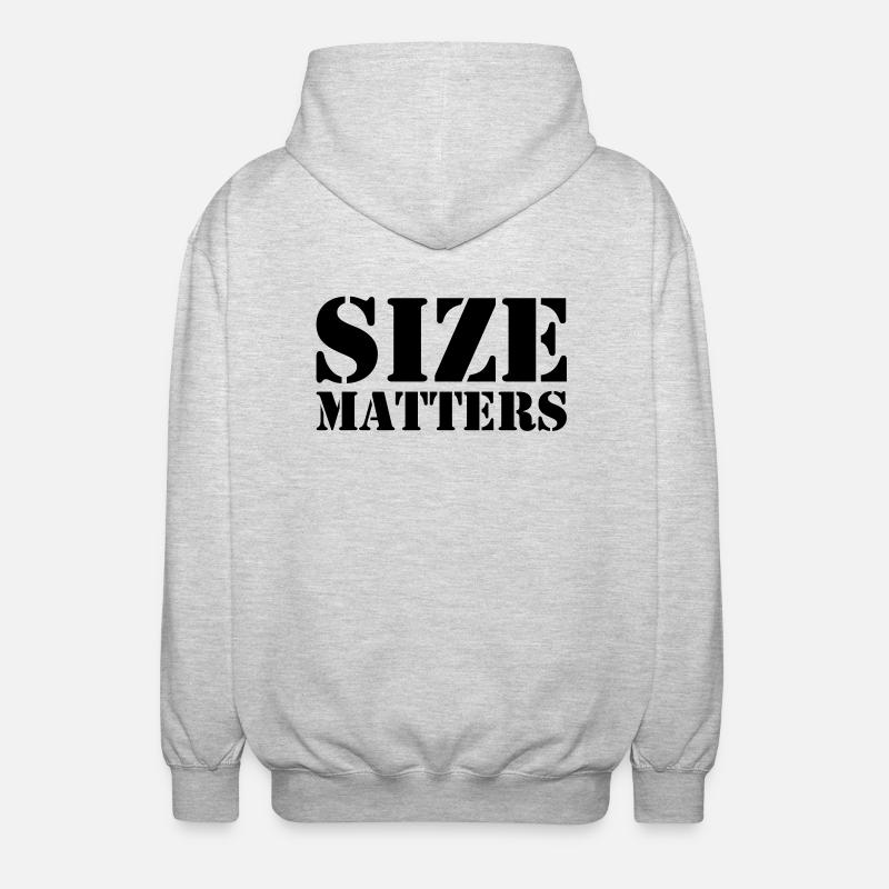 Size matters - Unisex Hooded Jacket - light heather grey