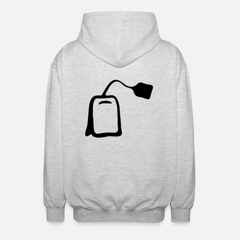 sachet de thé - Veste à capuche unisexe - gris clair chiné