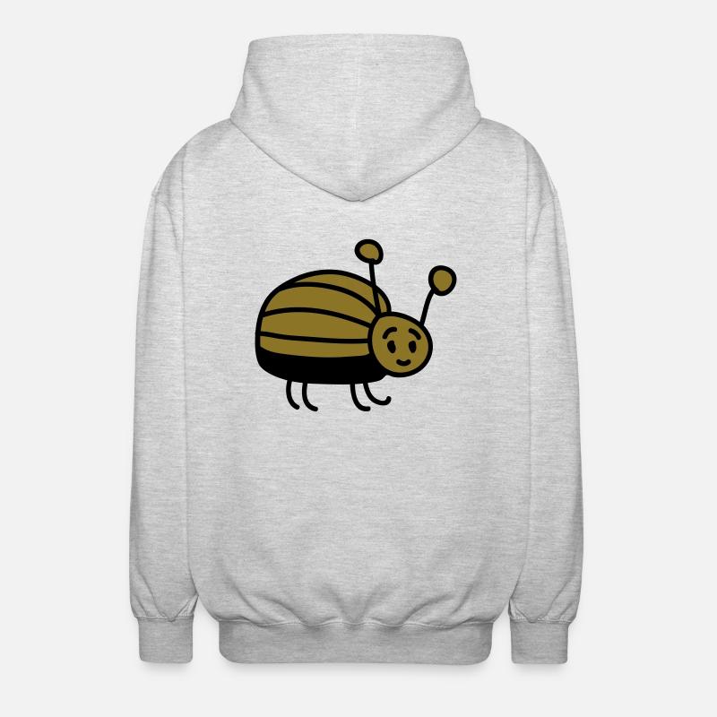 kleiner Käfer - Unisex Kapuzenjacke - Hellgrau meliert