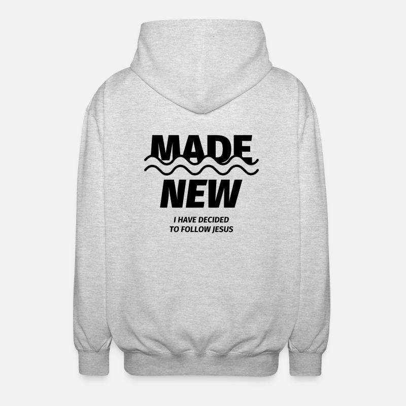Taufe - Unisex Kapuzenjacke - Hellgrau meliert
