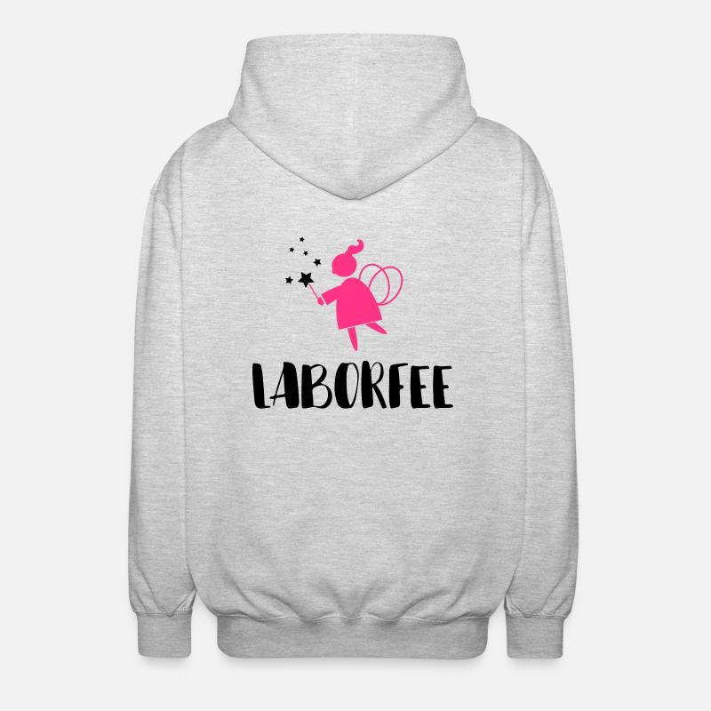 Laborfee - Unisex Kapuzenjacke - Hellgrau meliert