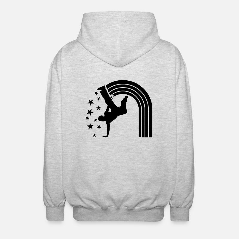 dancer - your text here - Unisex Kapuzenjacke - Hellgrau meliert