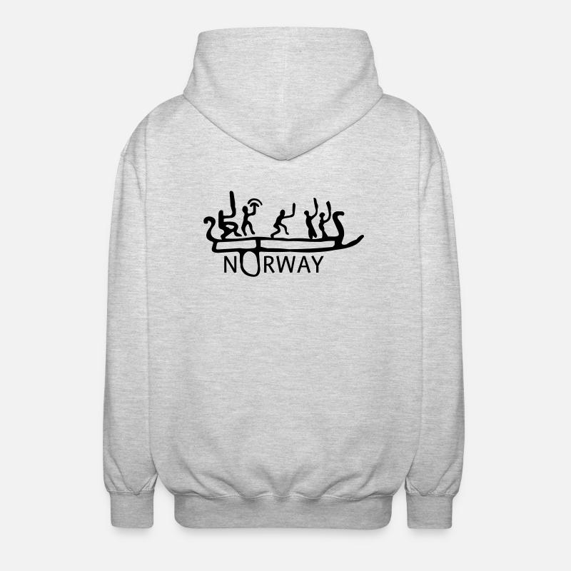 Norway - Unisex Kapuzenjacke - Hellgrau meliert